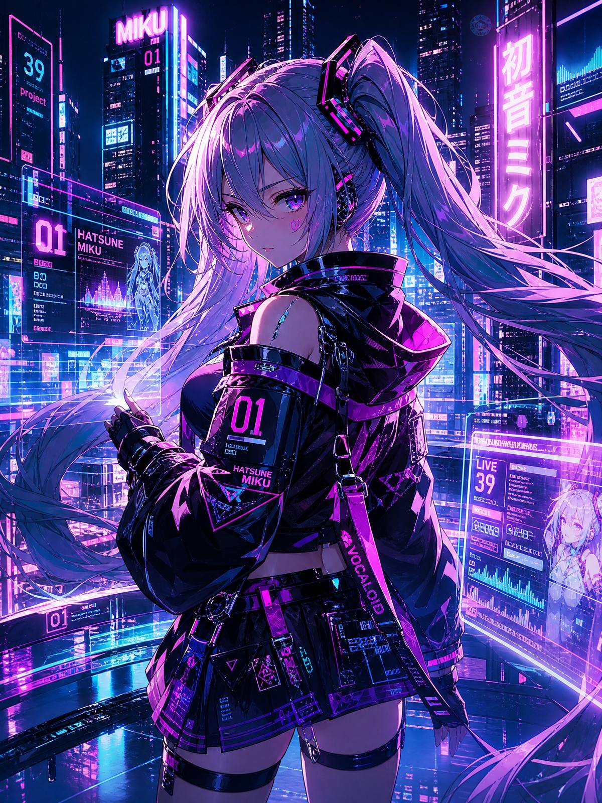 寸止挑战AI动漫-赛博少女